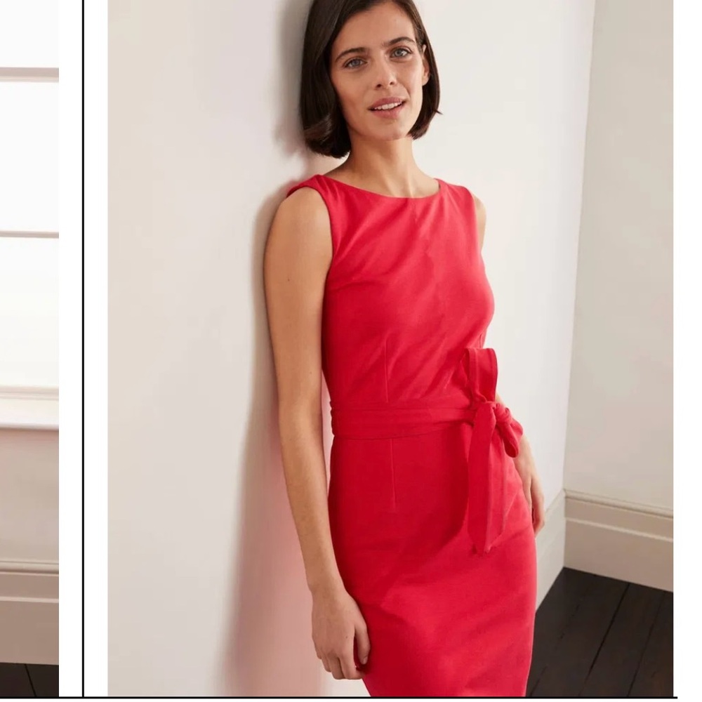 Boden Vibrant Red Midi Dress